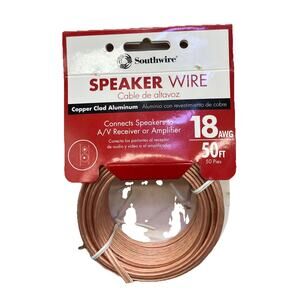 Southwire Speaker Wire Copper Clad Aluminum 18 AWG 50 Ft. {123}.